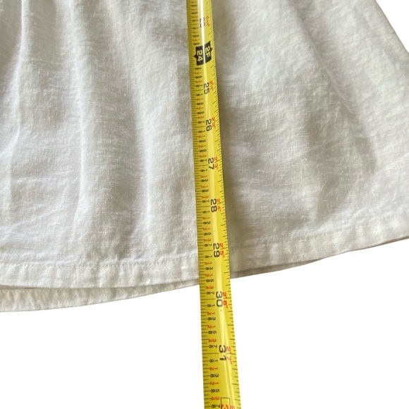 Urban Outfitters Marnie Halter Sweetheart Neckline White Linen Mini Dress SZ M - Picture 8 of 15